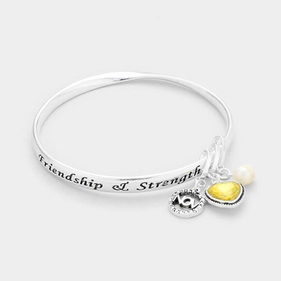 November Birthstone Friendship & Strength Bracelet - Picture 2 of 6